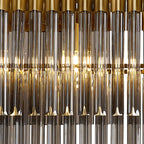 NL89569 Vienna 7 Light Rectangle Pendant Brass Smoked