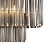NL89569 Vienna 7 Light Rectangle Pendant Brass Smoked