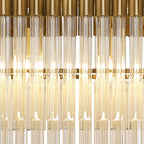 NL89579 Vienna 7 Light Rectangle Pendant Brass Cognac