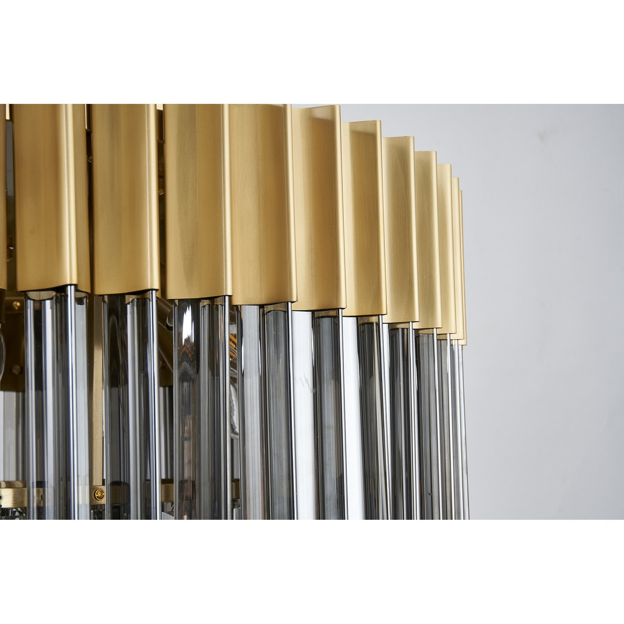 NL89579 Vienna 7 Light Rectangle Pendant Brass Cognac