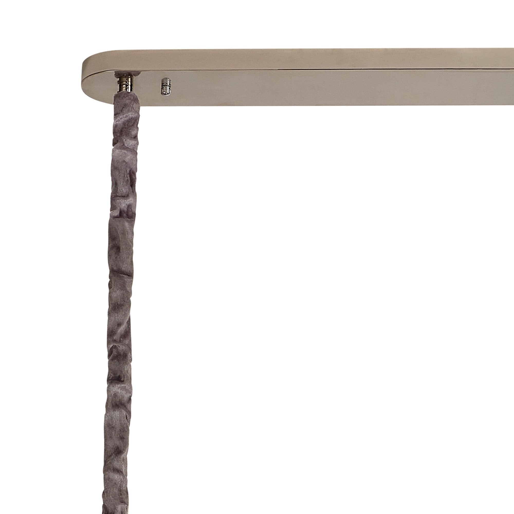NL89589 Vienna 7 Light Rectangle Pendant Polished Nickel Cognac