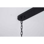 NL89599 Vienna 7 Light Rectangle Pendant Matt Black Clear