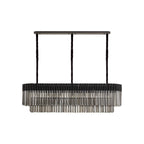 NL89609 Vienna 7 Light Rectangle Pendant Matt Black Smoked
