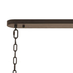 NL89609 Vienna 7 Light Rectangle Pendant Matt Black Smoked