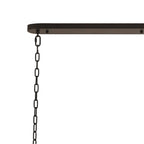 NL89619 Vienna 7 Light Rectangle Pendant Matt Black Cognac