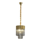 NL89629 Vienna 4 Light Round Pendant Brass Smoked