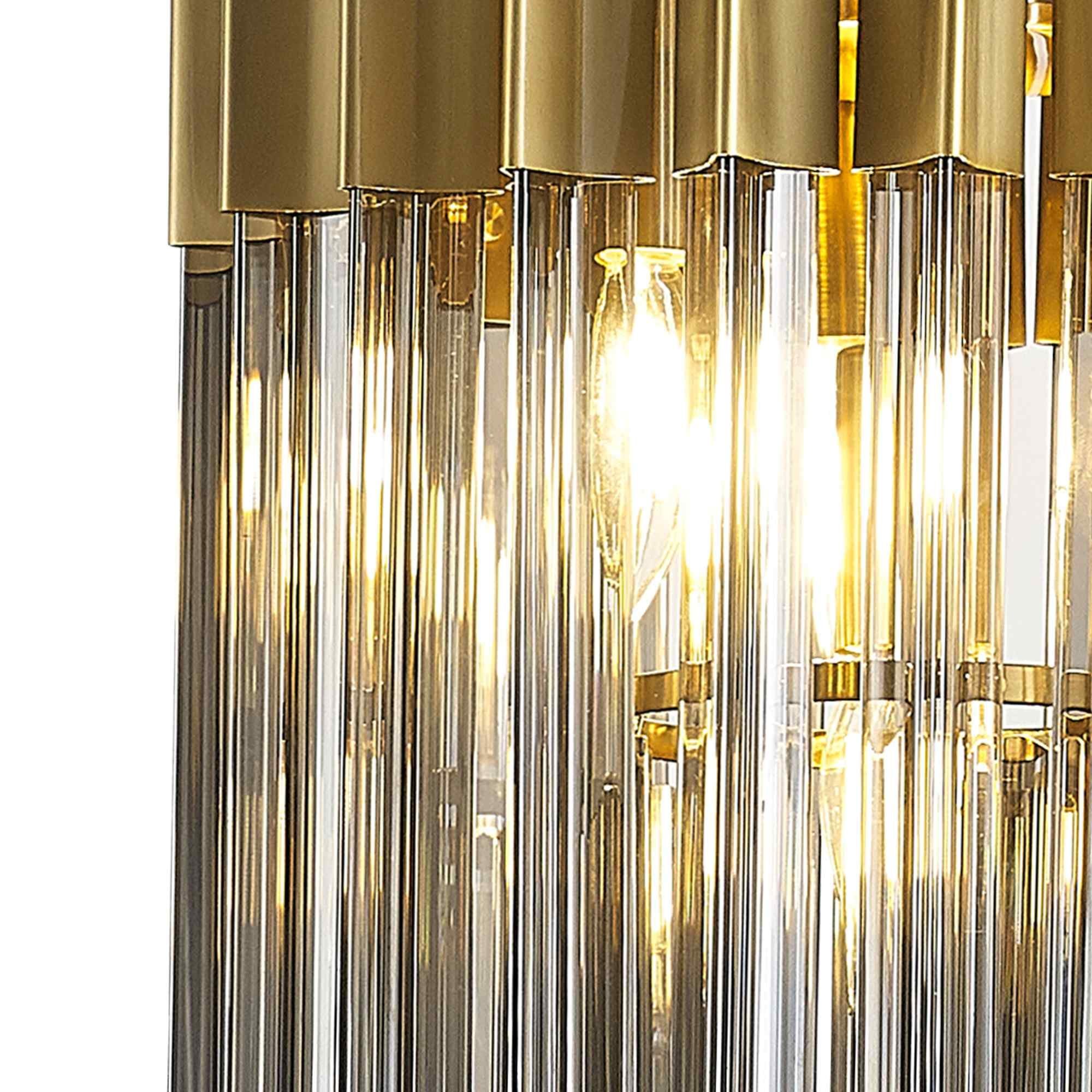 NL89629 Vienna 4 Light Round Pendant Brass Smoked