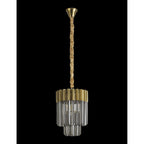 NL89629 Vienna 4 Light Round Pendant Brass Smoked
