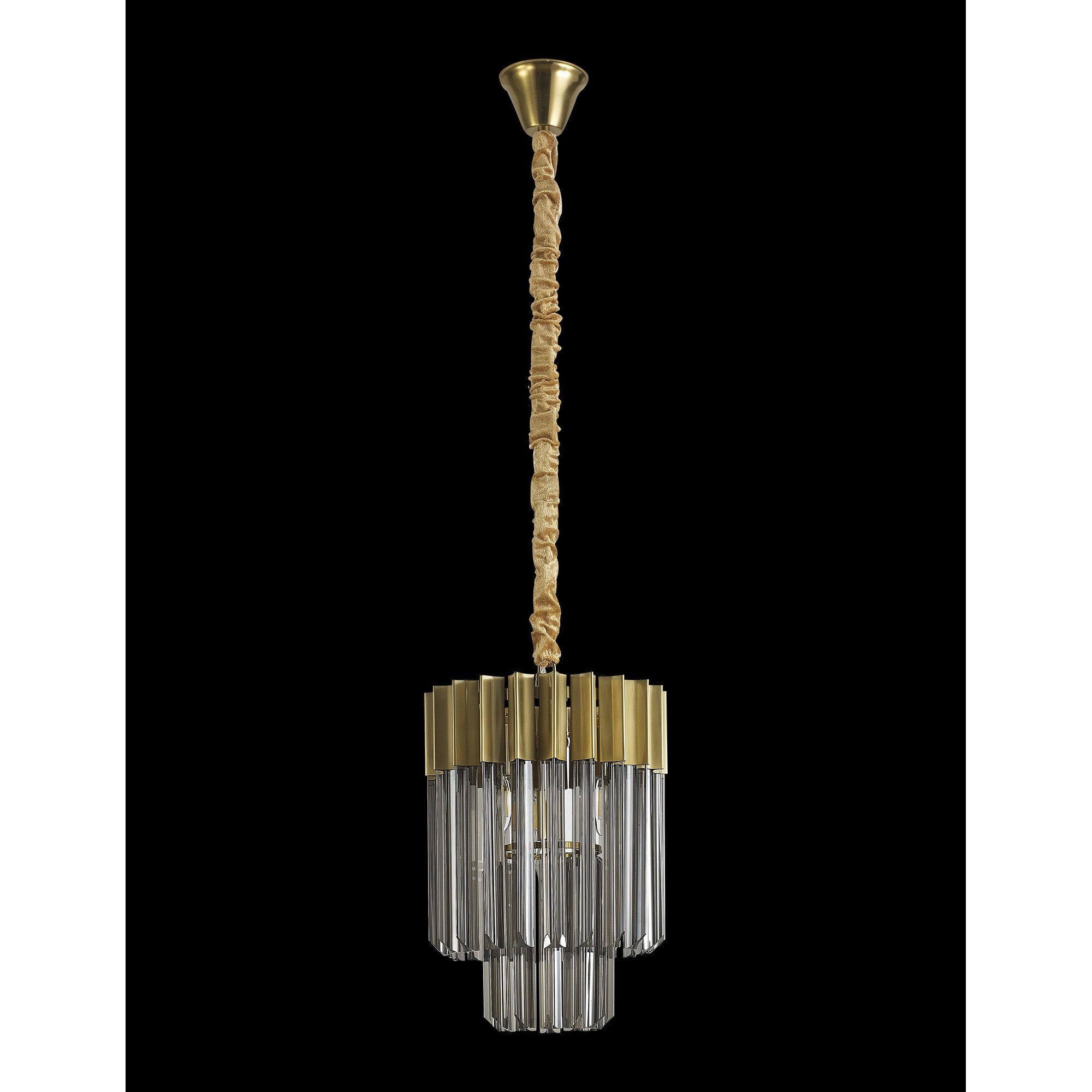 NL89629 Vienna 4 Light Round Pendant Brass Smoked