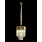 NL89639 Vienna 4 Light Round Pendant Brass Cognac
