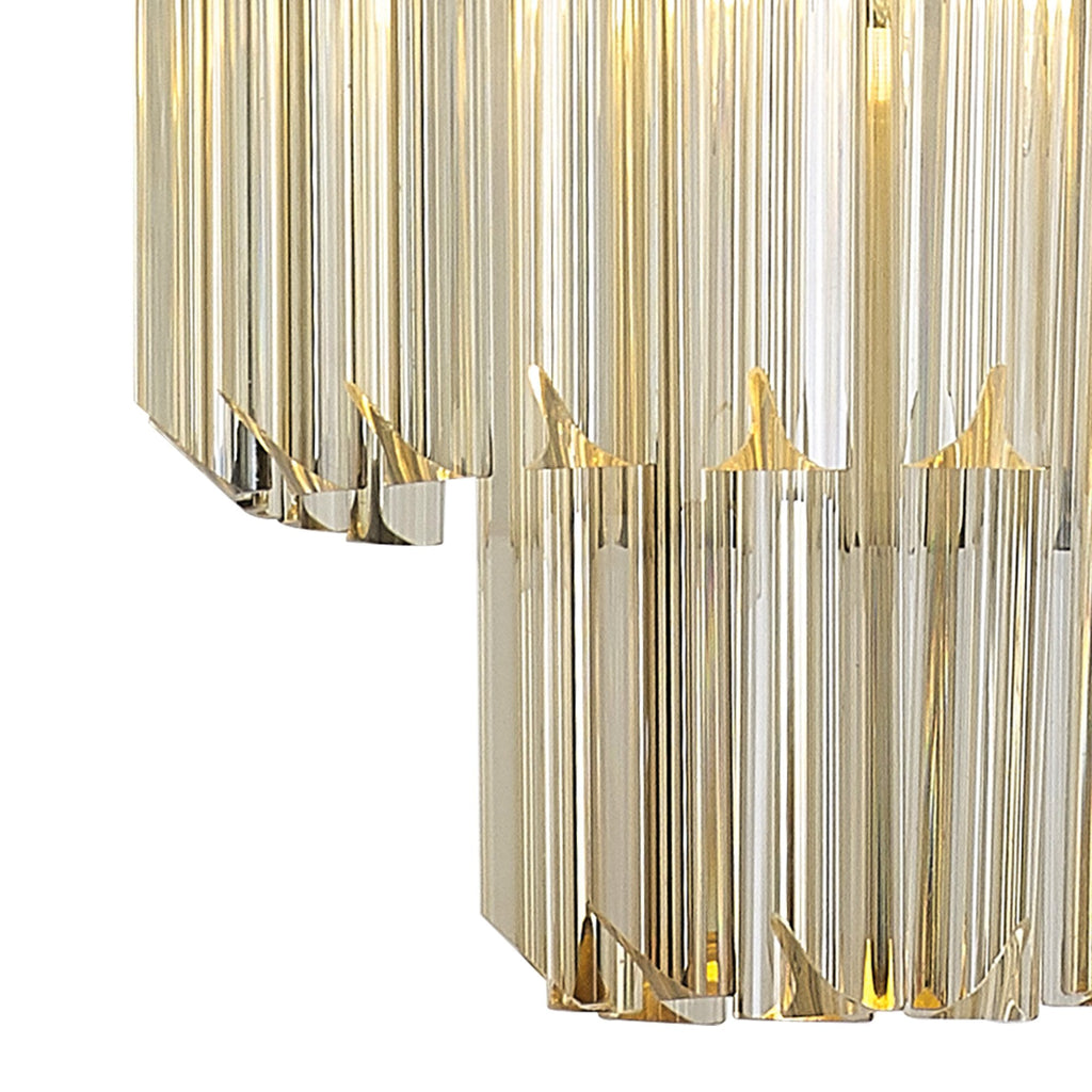 NL89639 Vienna 4 Light Round Pendant Brass Cognac