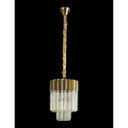 NL89639 Vienna 4 Light Round Pendant Brass Cognac