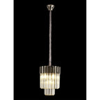 NL89649 Vienna 4 Light Round Pendant Polished Nickel Cognac