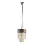 NL89649 Vienna 4 Light Round Pendant Polished Nickel Cognac