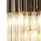 NL89649 Vienna 4 Light Round Pendant Polished Nickel Cognac
