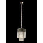 NL89649 Vienna 4 Light Round Pendant Polished Nickel Cognac