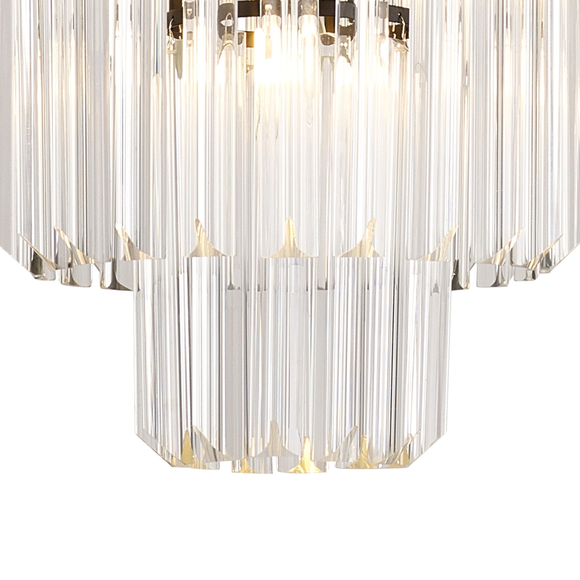 NL89659 Vienna 4 Light Round Pendant Matt Black Clear