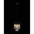 NL89669 Vienna 4 Light Round Pendant Matt Black Smoked