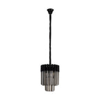 NL89669 Vienna 4 Light Round Pendant Matt Black Smoked
