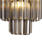 NL89669 Vienna 4 Light Round Pendant Matt Black Smoked