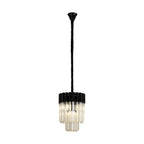 NL89679 Vienna 4 Light Round Pendant Matt Black Cognac