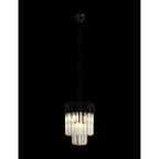 NL89679 Vienna 4 Light Round Pendant Matt Black Cognac