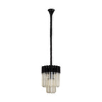 NL89679 Vienna 4 Light Round Pendant Matt Black Cognac