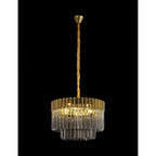 NL89689 Vienna 8 Light Round Pendant Brass Smoked