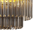 NL89689 Vienna 8 Light Round Pendant Brass Smoked