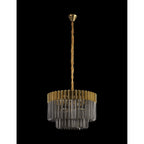 NL89689 Vienna 8 Light Round Pendant Brass Smoked