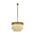 NL89699 Vienna 8 Light Round Pendant Brass Cognac