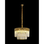 NL89699 Vienna 8 Light Round Pendant Brass Cognac