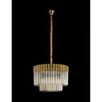 NL89699 Vienna 8 Light Round Pendant Brass Cognac