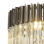 NL89709 Vienna 8 Light Round Pendant Polished Nickel Cognac