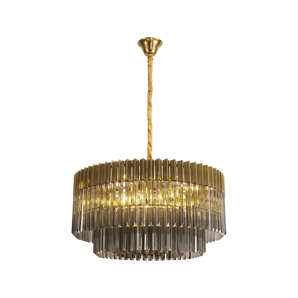 NL89749 Vienna 12 Light Round Pendant Brass Smoked