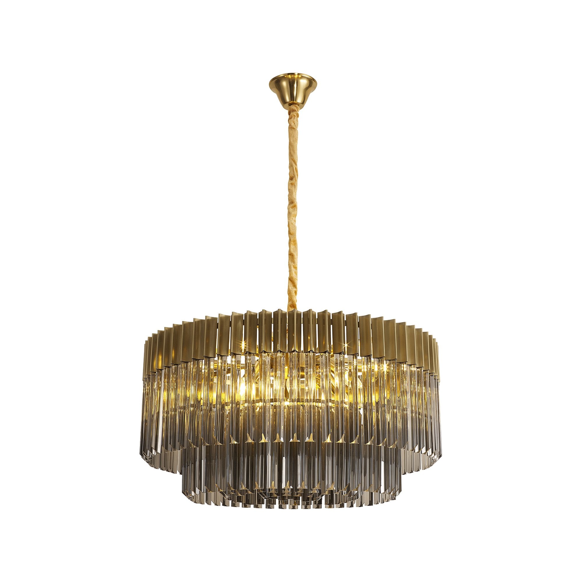NL89749 Vienna 12 Light Round Pendant Brass Smoked