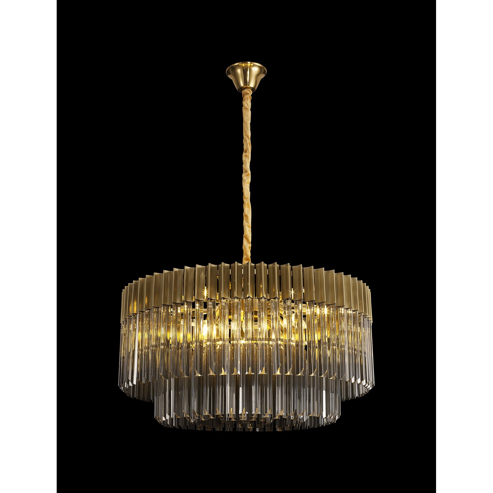 NL89749 Vienna 12 Light Round Pendant Brass Smoked