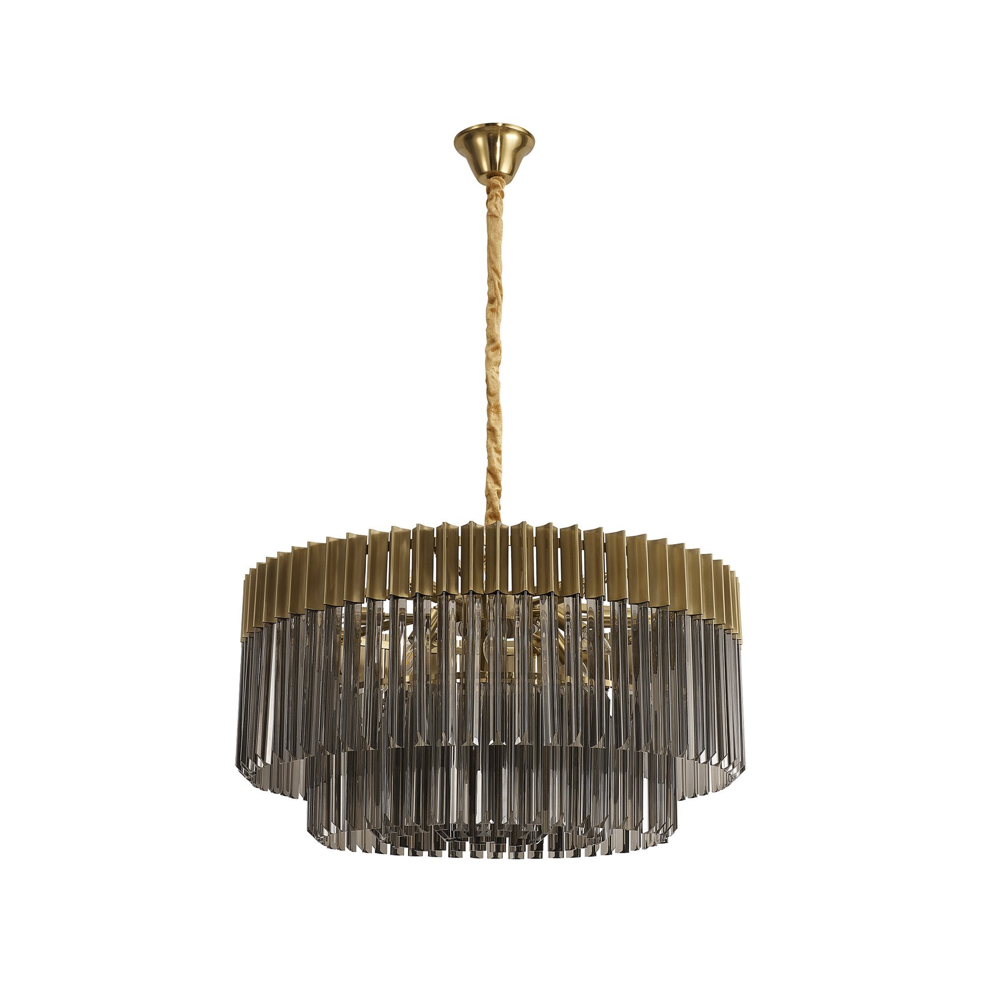 NL89749 Vienna 12 Light Round Pendant Brass Smoked