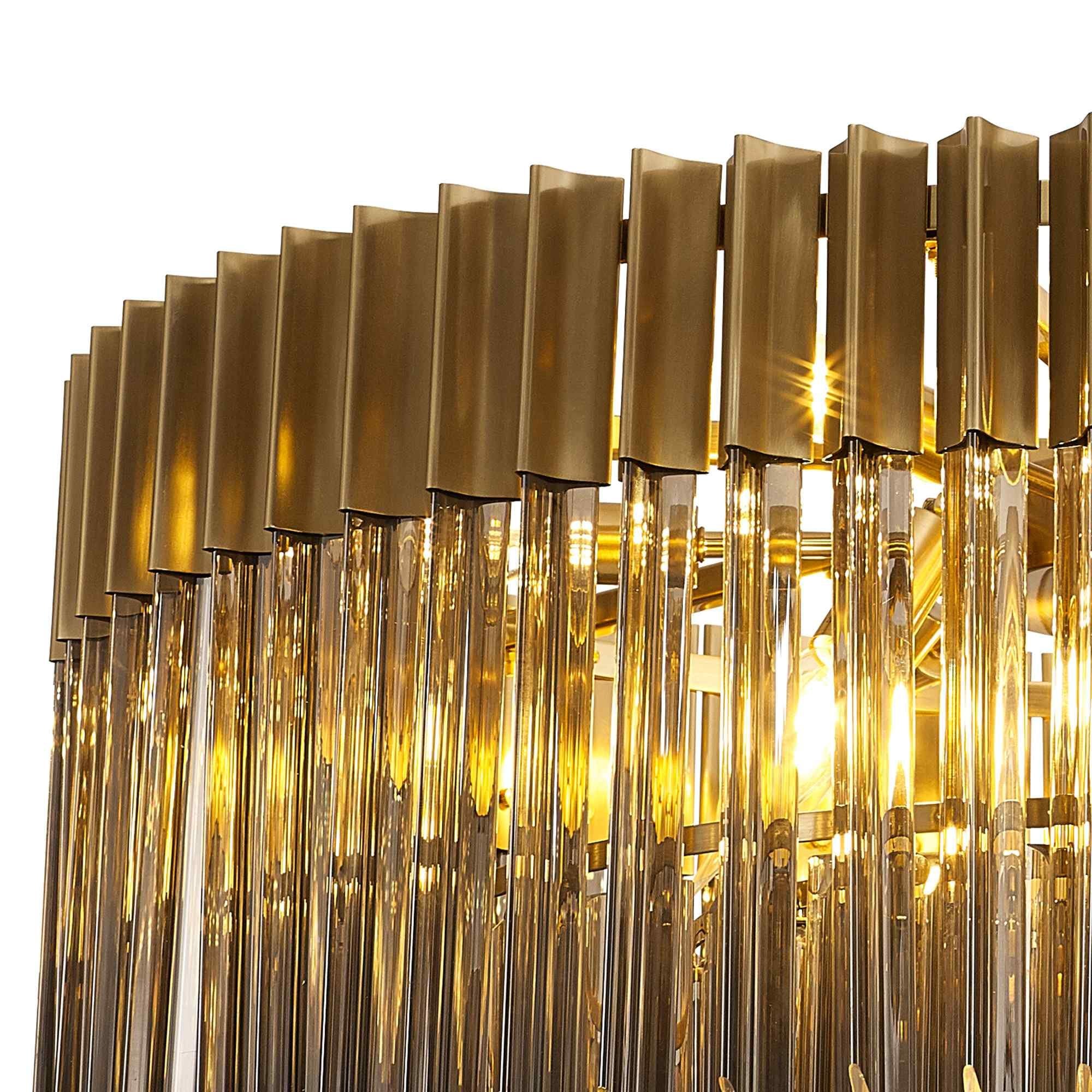 NL89749 Vienna 12 Light Round Pendant Brass Smoked