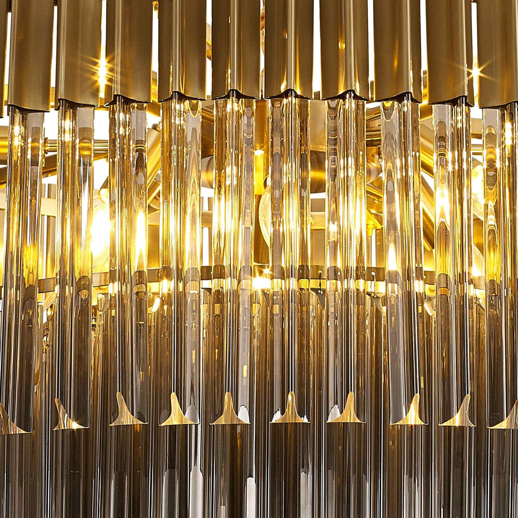 NL89749 Vienna 12 Light Round Pendant Brass Smoked