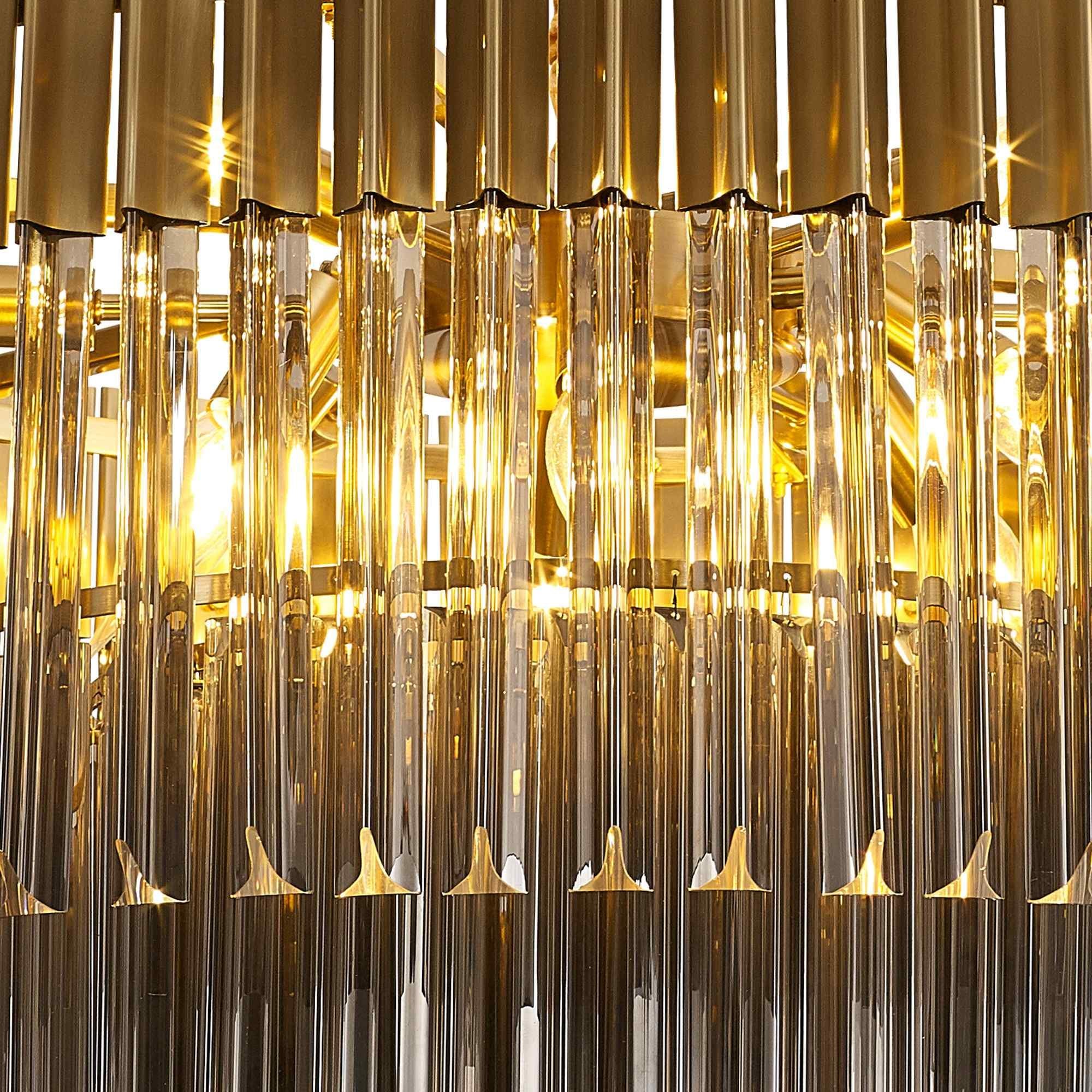 NL89749 Vienna 12 Light Round Pendant Brass Smoked