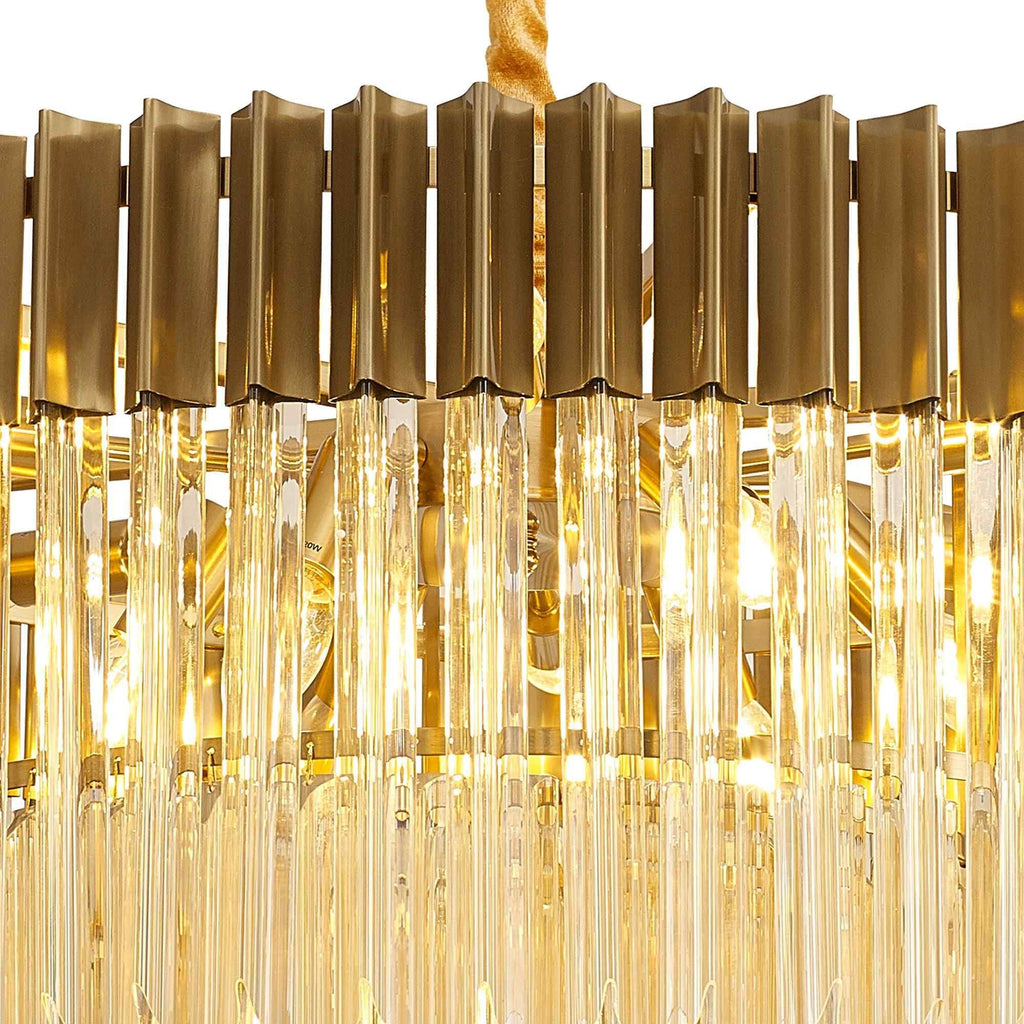 NL89759 Vienna 12 Light Round Pendant Brass Cognac
