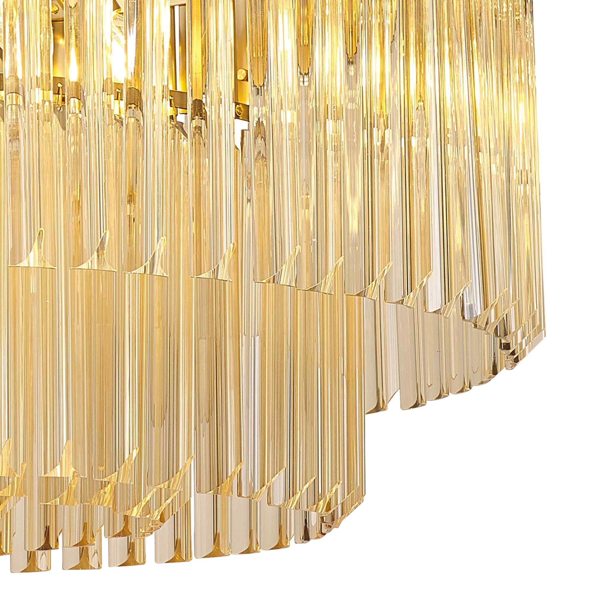 NL89759 Vienna 12 Light Round Pendant Brass Cognac