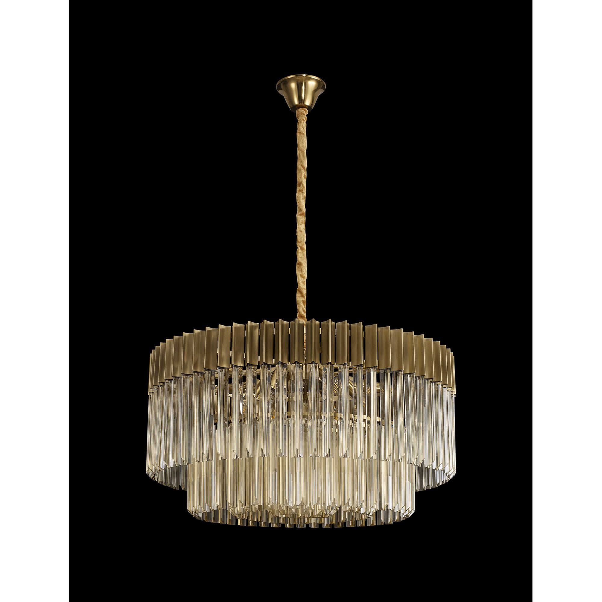 NL89759 Vienna 12 Light Round Pendant Brass Cognac
