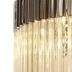 NL89769 Vienna 12 Light Round Pendant Polished Nickel Cognac