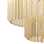 NL89769 Vienna 12 Light Round Pendant Polished Nickel Cognac