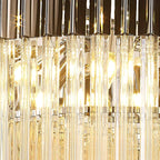 NL89769 Vienna 12 Light Round Pendant Polished Nickel Cognac