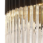 NL89779 Vienna 12 Light Round Pendant Matt Black Clear