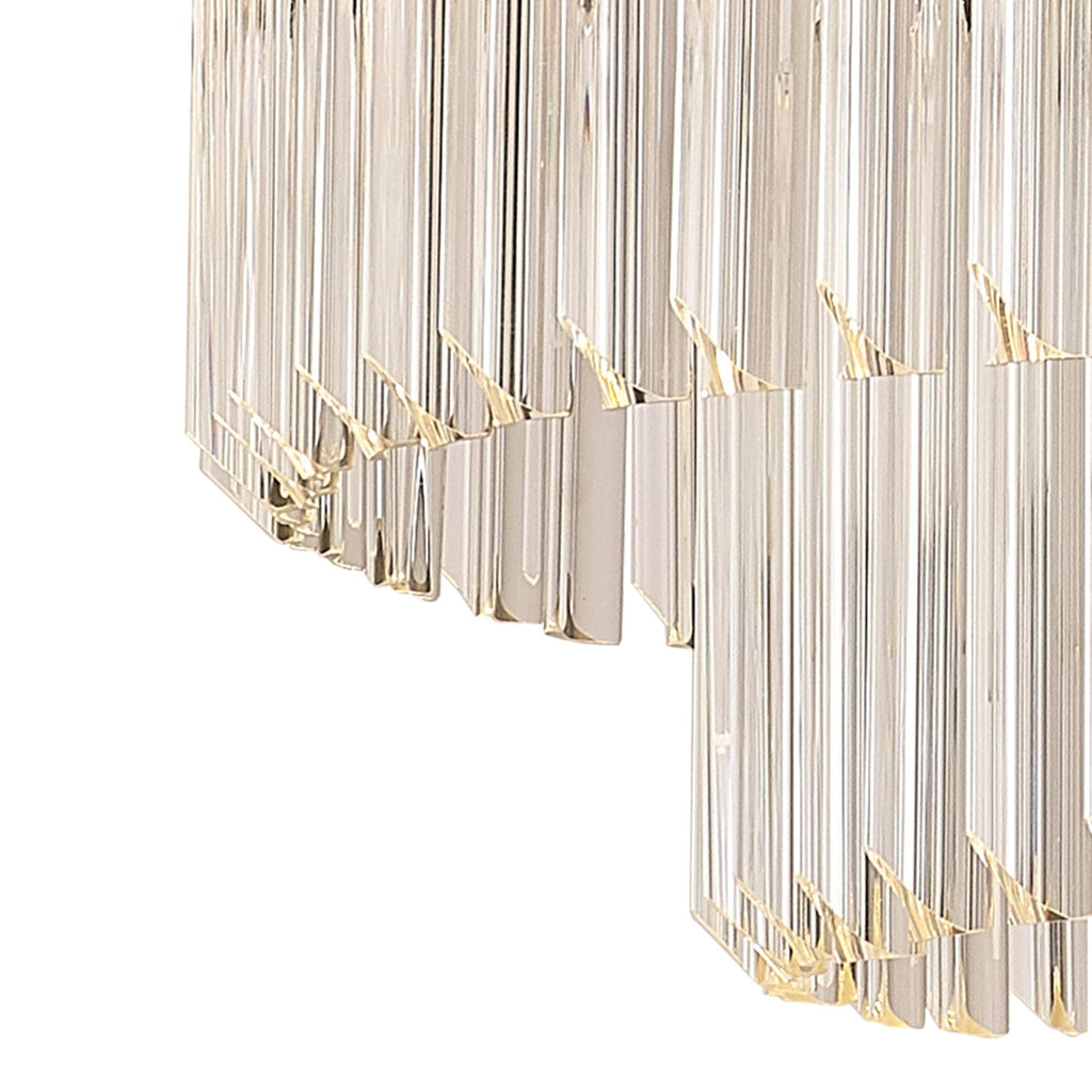 NL89779 Vienna 12 Light Round Pendant Matt Black Clear