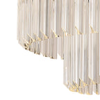 NL89779 Vienna 12 Light Round Pendant Matt Black Clear